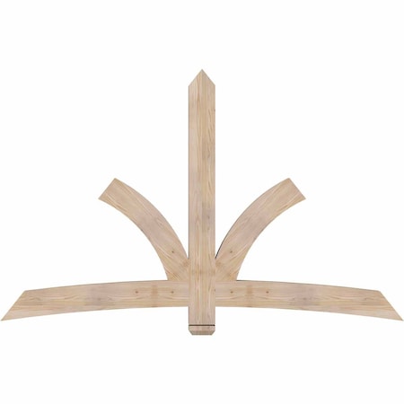 Ekena Millwork Davenport Smooth Timber Gable Bracket, Douglas Fir, 84"W x 53"H x 3 1/2"D x 5 1/2"F, 15/12 Pitch GBW084X53X0406DAV00SDF